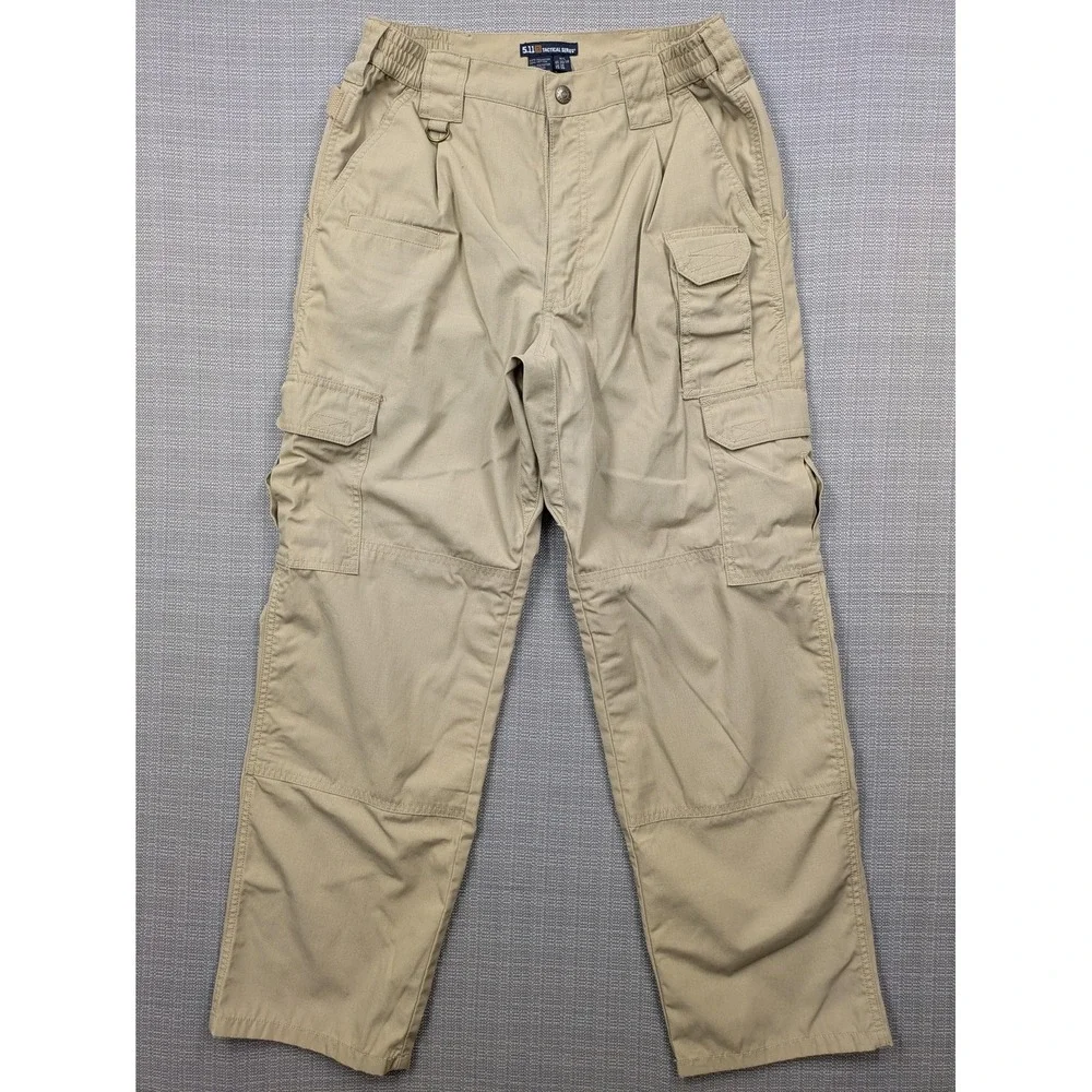 5.11 Tactical Cargo Pants Mens 30x30 Beige Ripstop Workwear Outdoor Utility